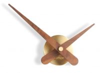 Designové nástěnné hodiny Nomon Axioma Gold Walnut small 37cm 169789