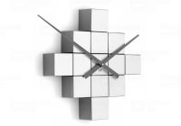 Designové nástěnné nalepovací hodiny Future Time FT3000SI Cubic silver 167216 Hodiny