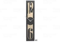 Designové hodiny 10-026 natur CalleaDesign Thin 58cm (více dekorů dýhy) Design tmavý dub - 83 166465 Hodiny