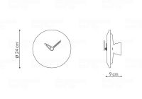 Designové nástěnné hodiny Nomon Bari S Emperador 24cm 169826 Hodiny