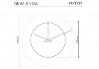 Designové nástěnné hodiny Nomon New Anda L red 100cm 169248 Hodiny
