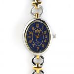 Dámské hodinky s modrým číselníkem v pouzdře z lesklé oceli..0256 170644 Hodiny