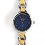 Dámské hodinky s modrým číselníkem v pouzdře z matné oceli..0258 170646 Hodiny