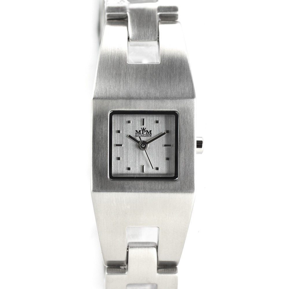 Dámské hodinky z ušlechtilé oceli se stříbrným číselníkem.0215 170603 Hodiny