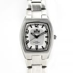 Moderní dámské hodinky ve stylové černo stříbrné kombinaci.0214 170602 Hodiny