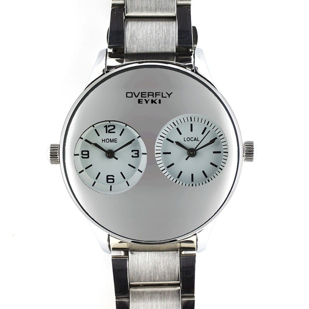 Atraktivní pánské hodinky s bílým zrcadlovým sklíčkem a tahem z ušlechtilé oceli..0331 170716 Hodiny
