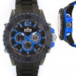 Pánské hodinky sportovního vzhledu s bílým pouzdrem a dvoubarevným silikonovým řemínkem..0355 170739 Hodiny