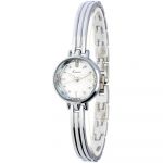 Luxusní dámské hodinky s číselníkem zdobeným zirkony a úzkým řemínkem..0606 170889 Hodiny