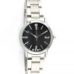 Moderní dámské náramkové hodinky se stříbrným řemínkem a bílým číselníkem..0550 170853 Hodiny