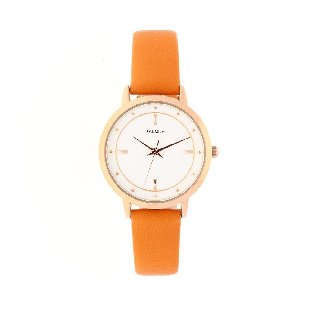 Moderní dámské hodinky s elegantním barevným koženým řemínkem..0899 171044 W02L.11071.D