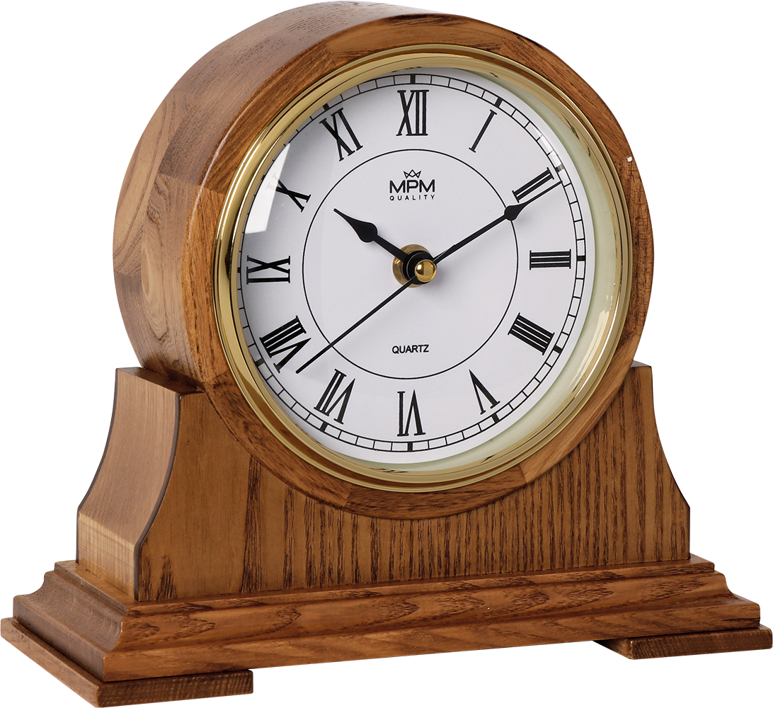 Dřevěné stolní hodiny s římskými číslicemi..01574 171581 E03.3887