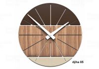 Designové hodiny 10-029 natur CalleaDesign Benja 35cm (více dekorů dýhy) Design zebrano - 87 166501 Hodiny
