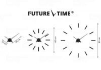 Designové nalepovací hodiny Future Time FT9600TT Modular titanium 60cm 167205 Hodiny