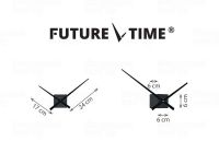 Designové nástěnné nalepovací hodiny Future Time FT3000SI Cubic silver 167216 Hodiny