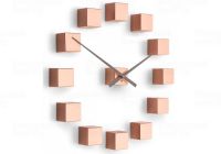 Designové nástěnné nalepovací hodiny Future Time FT3000CO Cubic copper 167211 Hodiny