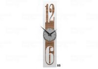 Designové hodiny 10-026 natur CalleaDesign Thin 58cm (více dekorů dýhy) Design bělený dub - 81 166464 Hodiny