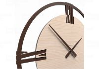 Designové hodiny 10-216n natur CalleaDesign Sirio 60cm (více dekorů dýhy) Dýha černý ořech - 85 169629 Hodiny