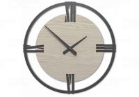 Designové hodiny 10-216n natur CalleaDesign Sirio 60cm (více dekorů dýhy) Dýha černý ořech - 85 169629 Hodiny