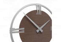Designové hodiny 10-031n natur CalleaDesign Sirio 38cm (více dekorů dýhy) Dýha černý ořech - 85 169754 Hodiny