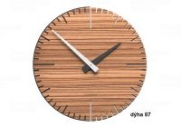 Designové hodiny 10-025 natur CalleaDesign Exacto 36cm (více dekorů dýhy) Design zebrano - 87 166399 Hodiny