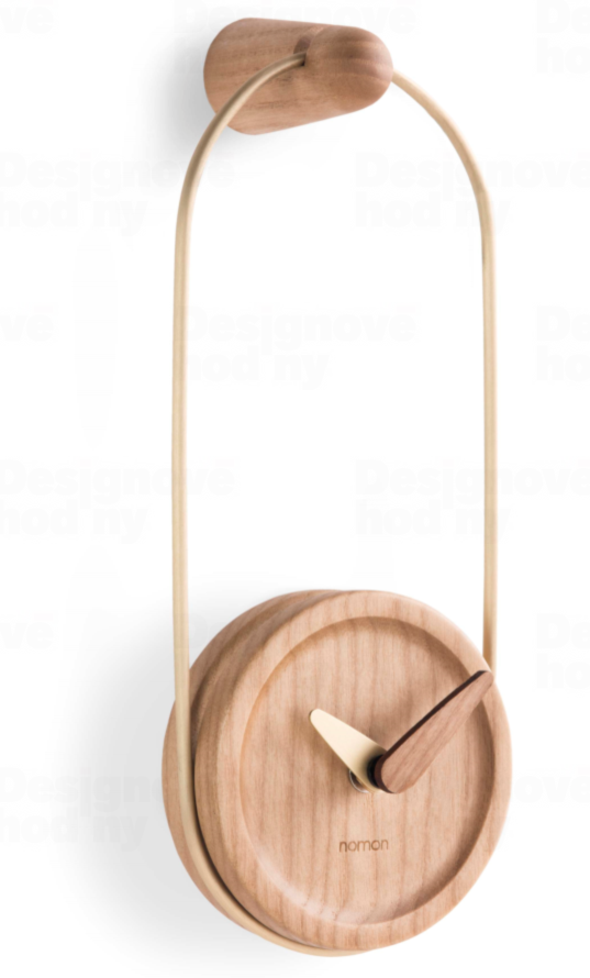 Designové nástěnné hodiny Nomon Eslabon GO oak small 26cm 172451 Hodiny
