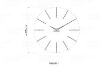 Designové nástěnné hodiny Nomon Merlin 12i black 110cm 172379 Hodiny