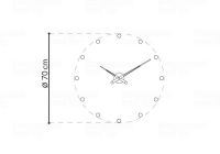 Designové nástěnné hodiny Nomon Rodon 12i black 70cm 169288 Hodiny
