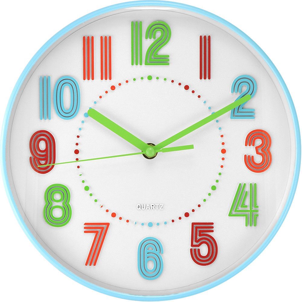 <p>Plastvé nástěnné hodiny s barevnými číslicemi.</p>.02000 173131 MPM Olaf