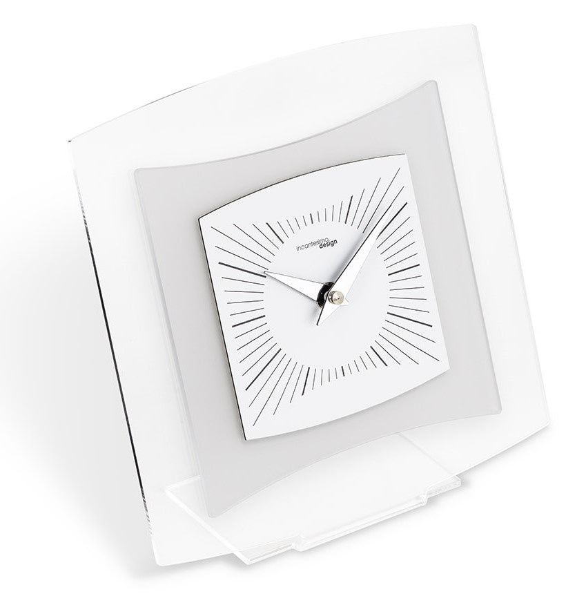 Designové stolní hodiny I805BN white IncantesimoDesign 20cm 173252