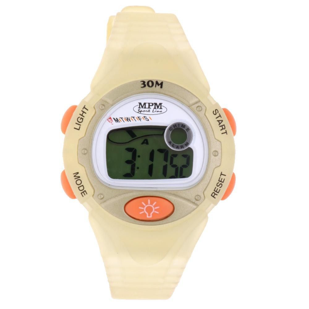 Digitální hodinky s ukazatelem data, alarmem, stopkami a podsvíceným displayem 55-D62377L9TA01005 173520 55-D62377L9TA01005