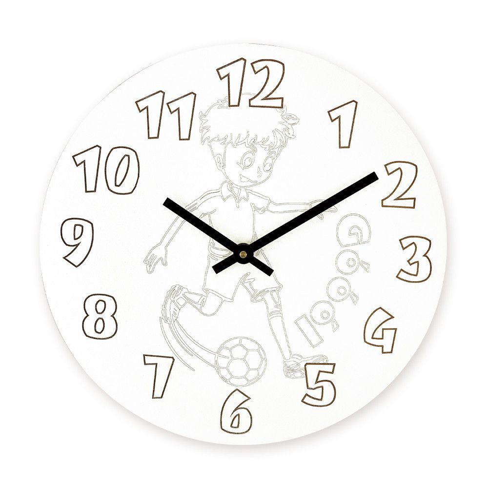 Originální dřevěné nástěnné hodiny Ongre s dětskými motivy k DIY vybarvení. Voskovky jsou součástí balení. Pro vybarvení jsou také vhodné temperové barvy nebo lihové fixy (nejsou s MPM Ongre - omalovánka