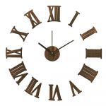 Nový originiální design nástěnných nalepovacích hodin. Pěnová čísla v barvě tmavého dřeva..01281 168725 Hodiny
