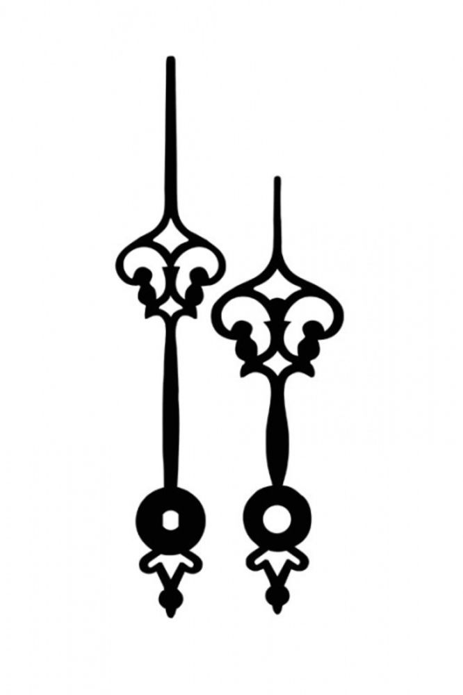 Ručky kovové pár - černé gotika 174584 Hodiny