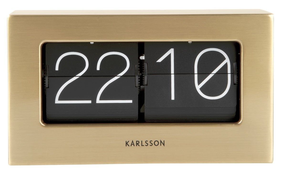 Designové stolní překlápěcí hodiny 5620GD Karlsson 21cm 174645 Hodiny