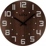 Nástěnné dřevěné hodiny MPM Pixel v přírodním designu se čtverečkovanými indexy a číslicemi. Strojek Quartz s funkcí plynulý chod. Hodiny jsou zpracované z polotvrdé dřevovláknité Hodiny