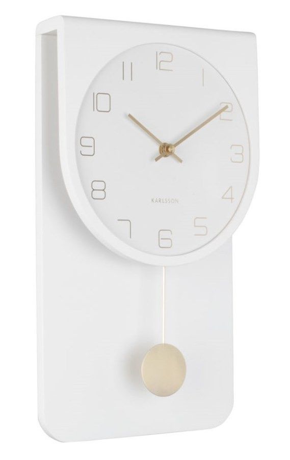 Designové kyvadlové nástěnné hodiny 5779WH Karlsson 39cm 174993 Hodiny