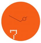 Designové nástěnné hodiny Diamantini a Domeniconi Seven 40cm D&D barvy kov oranžový lak 161066 Diamantini&Domeniconi Hodiny