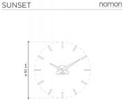 Designové nástěnné hodiny Nomon Sunset Gold ořech 50cm 160957 Hodiny