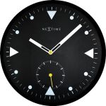 Designové nástěnné hodiny 3049 Nextime Serious black 32cm 161330 Hodiny