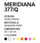 Designové hodiny D&D 377Q Meridiana 39cm Meridiana barvy kov bílý lak 165244 Hodiny
