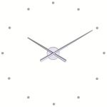 Designové nástěnné hodiny NOMON OJ stříbrné 50cm 160977 Hodiny