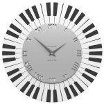 Designové hodiny 51-10-2 CalleaDesign Piano 45cm (2 modely) Barva stříbrná - 2 163156 Hodiny
