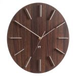 Designové nástěnné hodiny Future Time FT2010WE Round dark natural brown 40cm 166551 Hodiny