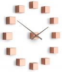 Designové nástěnné nalepovací hodiny Future Time FT3000CO Cubic copper 167211 Hodiny