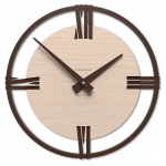Designové hodiny 10-031n natur CalleaDesign Sirio 38cm (více dekorů dýhy) Design bělený dub - 81 169177 Hodiny