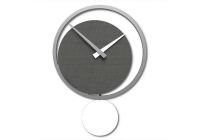 Designové kyvadlové hodiny 11-010 CalleaDesign Eclipse 51cm (více barevných verzí) Barva čokoládová-69 - RAL8017 Dýha šedý kořen - 84 169464 Hodiny