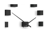 Designové nástěnné nalepovací hodiny Future Time FT3000BK Cubic black 167212 Hodiny