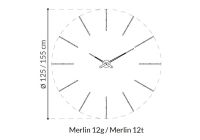Designové nástěnné hodiny Nomon Merlin Walnut 4NP 125cm 161601 Hodiny