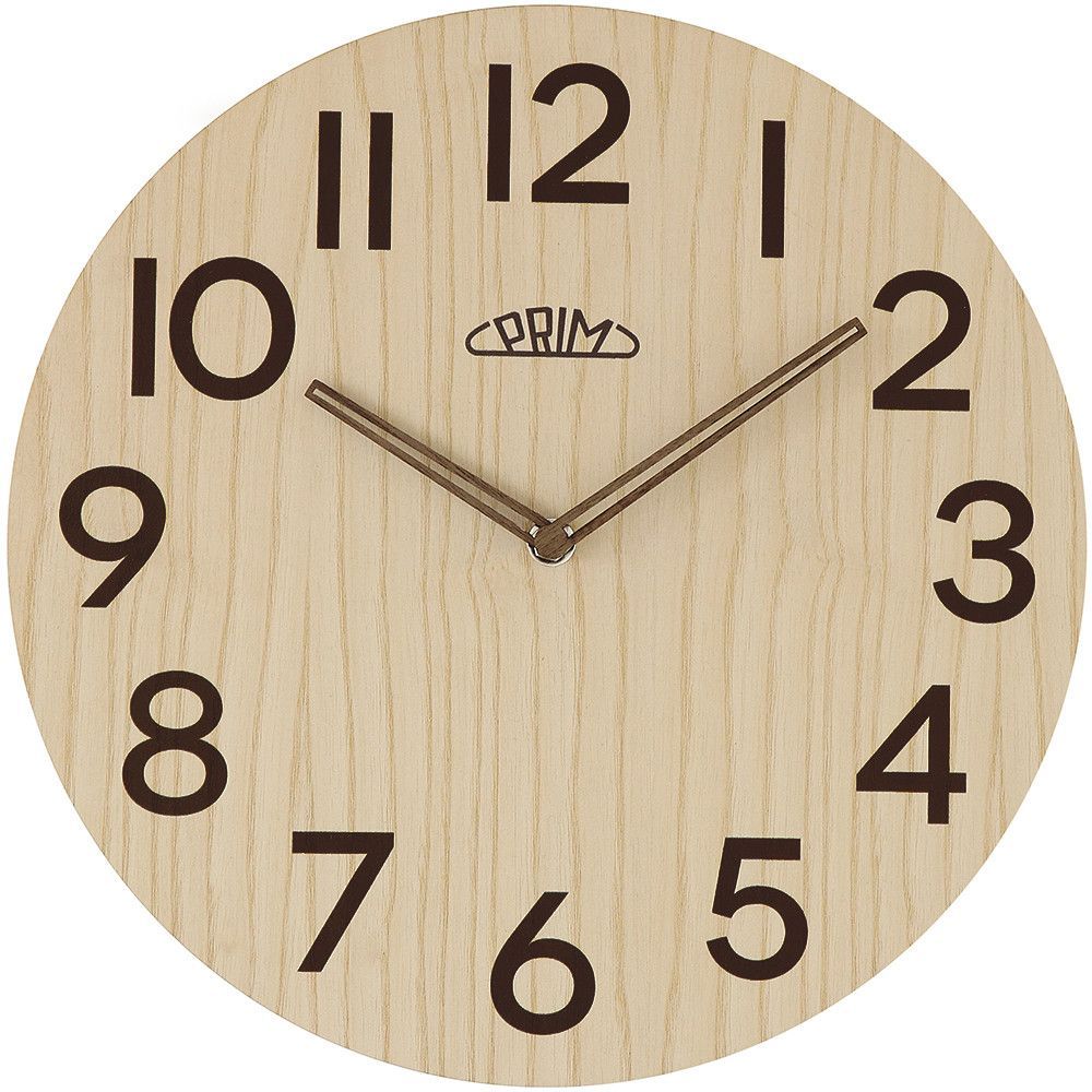 Nástěnné dřevěné hodiny PRIM Genuine Veneer jsou jednoduché hodiny zpracované z kvalitní dřevěné dýhy. Tloušťka dýhy je 4 mm. Varianta 5350 je doplněna ručkami také z tohoto příro PRIM Genuine Veneer - A