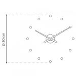 Designové nástěnné hodiny NOMON OJ stříbrné 50cm 160977 Hodiny